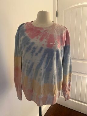 Rip Curl Pastel Tie-Dye Sweatshirt in Pink, Blue & Yellow